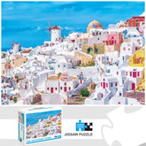 1000 Teile Puzzle - Santorini Stadt